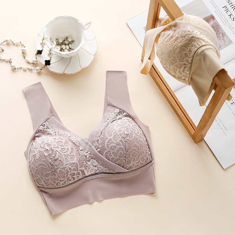 Seamless & Wireless Lift-Up Lace Bra