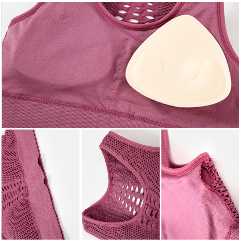 Shockproof push-up sports bra